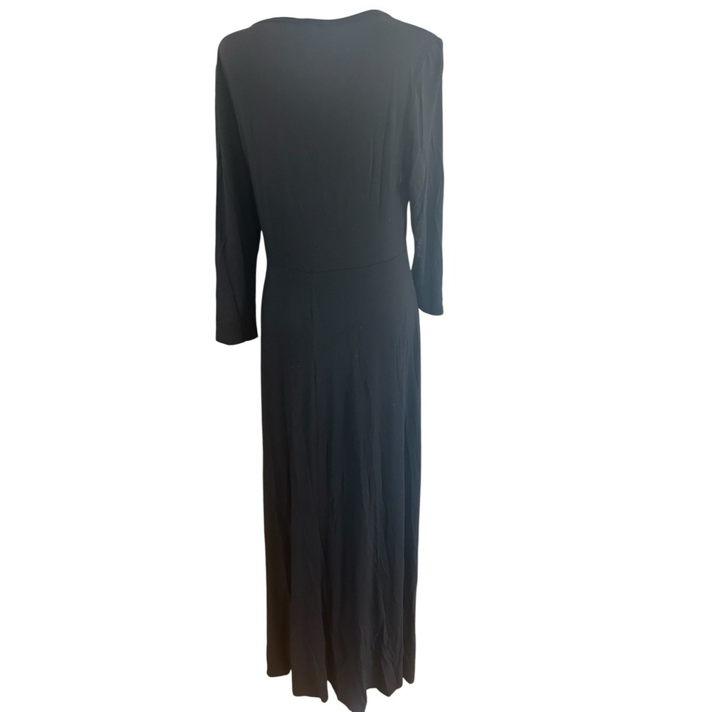 Aphratti NWOT Black Maxi Dress SZ L V Neck Party, Casual Comfy, Travel - Picture 5 of 7